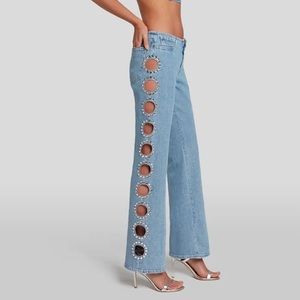 Seven For All Mankind Anna Dello Russo SLOUCHY BOOTCUT CRYSTALS JEANS